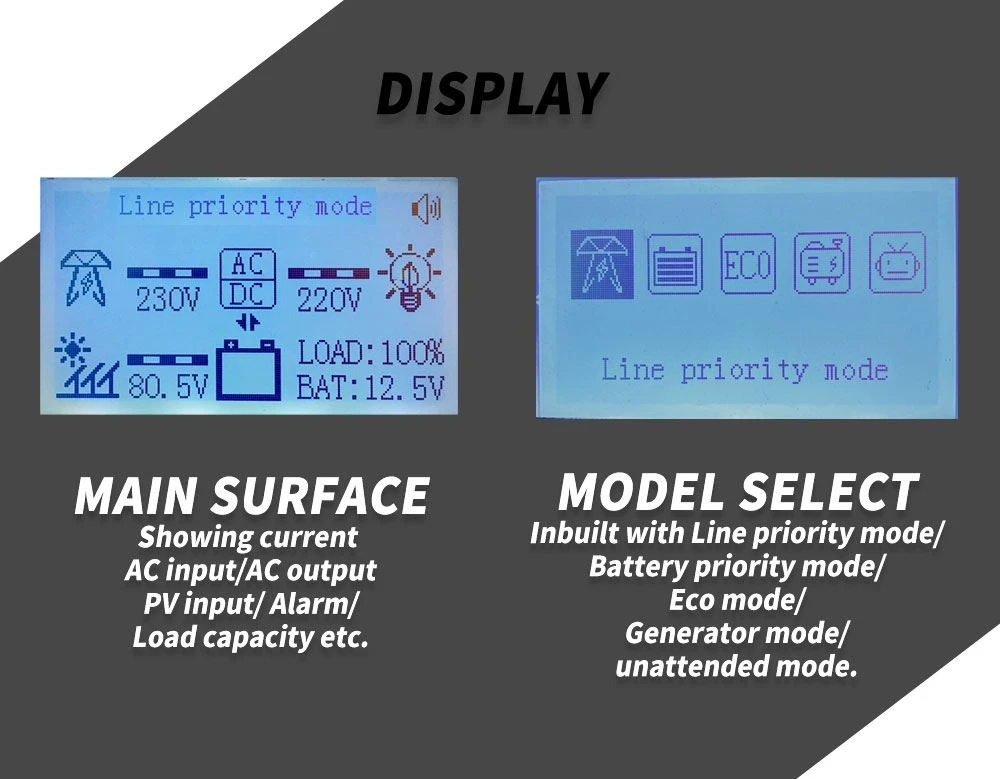 dc to ac hybrid solar inverter